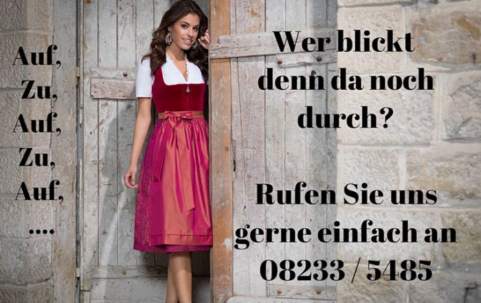 Auf-Zu-Auf-Zu - wir sind trotzdem für Sie da!